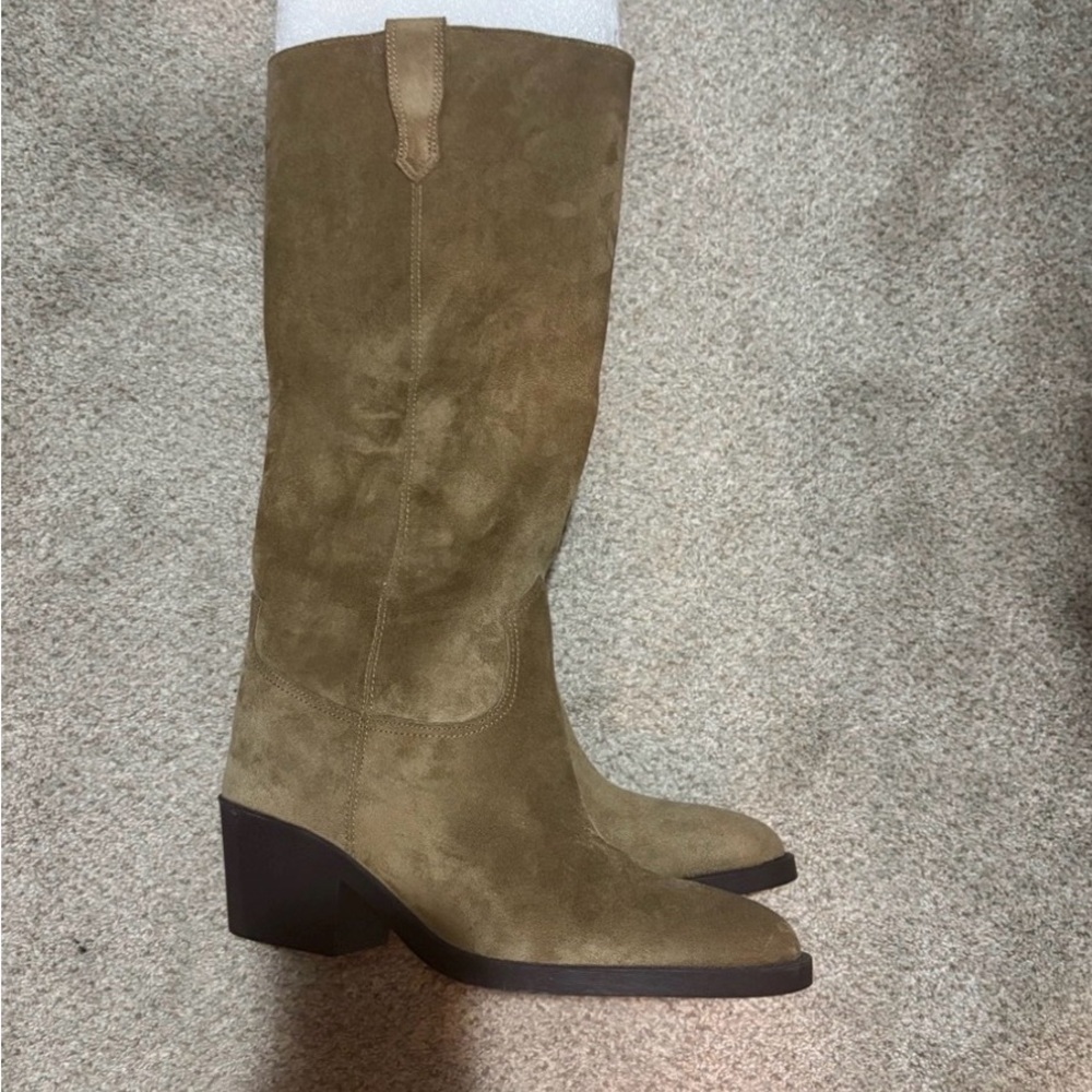 H&M Suede Cowboy Boots